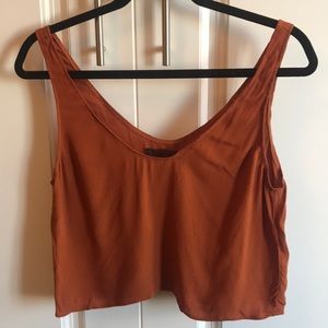 Reformation XS burnt orange crop top